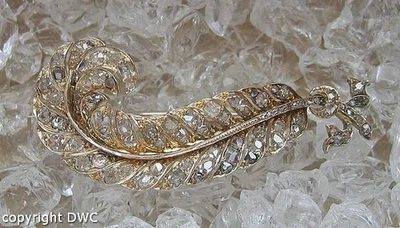 Nadel Brosche Pin antik mit Diamanten Altschliff 14 Kt 585 Gold Sammlerstück - Bild 1 von 4