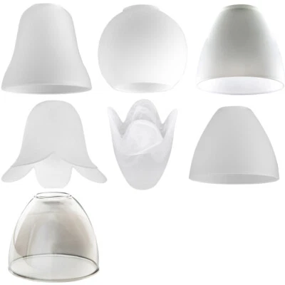 Replacement Glass Light Shades Frosted Petal Tulip Lampshade Chandelier Pendant - Image 1 of 4