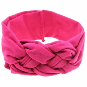 Womens/Girls Wide Turban Twist Knot Head Wrap Headband Yoga Hair Band 12 colors - Picture 1 of 24