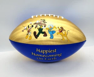 Disneyland Resort 50th Anniversary Full Size Football Gold/Blue Mickey & Others - Picture 1 of 6