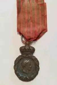 Médaille de St. Hélène 1821 avec Ruban d'époque en Soie ORIGINALE - Foto 1 di 2