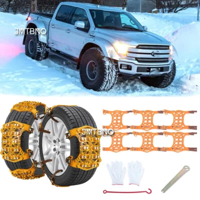 6 Cadenas de Nieve Coche Antideslizante Cadena de Neumáticos Ajustable Antideslizante para Ford F-150 F-250 Foto 1 de 4