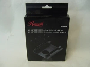 NEW - ROSEWILL 2 X 2.5" SSD/HDD MOUNTING KIT FOR 3.5" HDD BAY - Picture 1 of 3