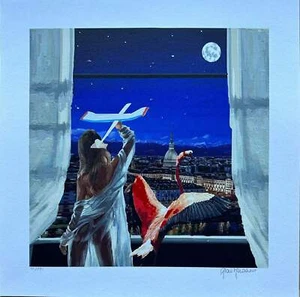 In volo con la mia mente Gianni Moramarco Opera STAMPA Fine Art Pop Ed-Li TORINO - Imagen 1 de 1