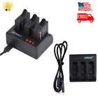 For GoPro HERO8/7/6 /5 3-channel Battery Charger with Micro USB/ Type-C Port