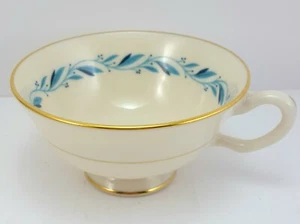 Lenox Blueridge Tea Cup Ivory Blue Floral Scrolls Gold Trim - Picture 1 of 7