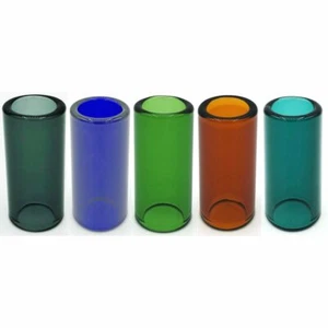 12 Bar Slides Guitar Coloured Transparent Glass 60mm Long Slides Various Colours - Picture 1 of 3