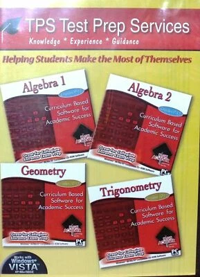 TPS Test Prep Services (PC Windows) For Algebra 1 & 2, Geometry & Trig *NEW* - Image 1 of 2