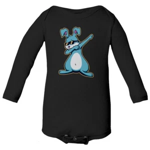 Cute Easter Bunny Rabbit Baby Long Sleeve Bodysuit - Picture 1 of 9