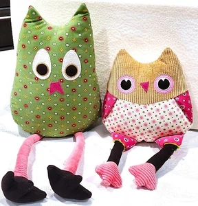 (2) TÖPFERSCHEUNE KINDER BROOKE EULE Dekokissen Joy & Penny Top Zustand - Bild 1 von 11