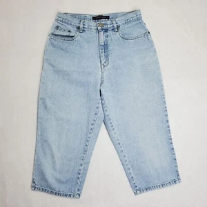 Vintage Bill Blass Easy Fit Capri Jeans Light Blue High Rise Womens 10P - Picture 1 of 10
