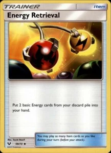 2x (SL01-059 PARALLEL FOIL) Energy Retrieval Pokemon Shining Legends Card # 59 - Picture 1 of 1