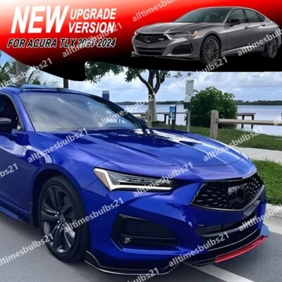 Front Bumper Spoiler Lip Spiltter Diffuser Glossy For Acura	TLX 2021-2024 US Foto 1 de 4