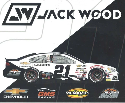 2021 JACK WOOD "CHEVROLET ACCESSORIES" #21 NASCAR ARCA SERIES POSTCARD Cover