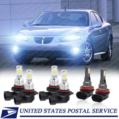 Faróis de LED combo 6000K lâmpadas de neblina para Pontiac Grand Prix 2004-05 07-08 - Imagem 1 de 4