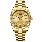 Men's Business Stainless Steel Waterproof Quartz Wrist Watch Luminous With Date