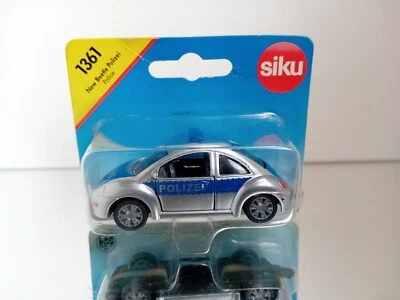 Siku 1361 VW Volkswagen New Beetle Police come nuovo su blister - Immagine 1 di 3