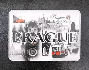 FRIDGE MAGNET SOUVENIR PRAGUE CZECH REPUBLIC FLAG TRAM OLD TOWN STATUE - Picture 1 of 6