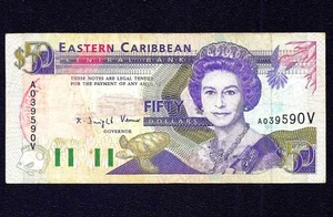EAST CARIBBEAN STATES 50 Dollars 1993 P-29v - Picture 1 of 2