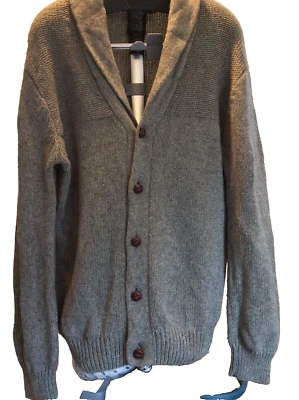 Cárdigan Austin Reed Hombre Talla Grande Gris Mezcla Lana Retro Fútbol Botones Duro Foto 1 de 4