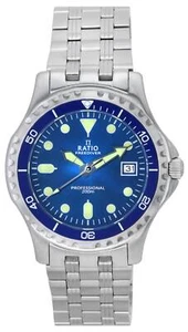 RATIO FreeDiver Professionelle Quarz-Taucheruhr RTF007 200M Herrenuhr - Picture 1 of 7