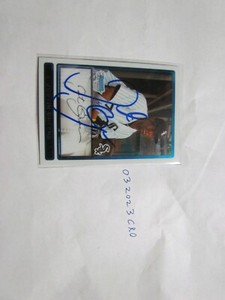 2009 Bowman Chrome Justin Greene signed Baseball Card