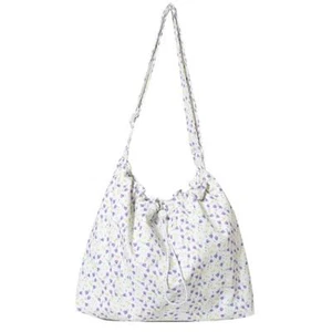 Pleated Floral Shoulder Bag Pleated Floral Shoulder Bag,Zipper Leather Ha Z5F2 - Foto 1 di 21