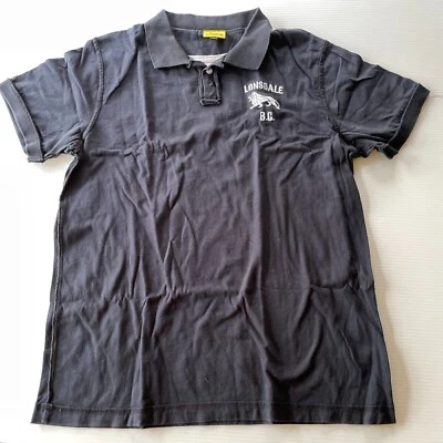 Lonsdale Logo Polo Shirt Mens Size L Navy Blue Boxing Club Sports Classic - Image 1 of 4