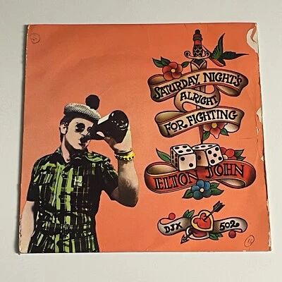 Elton John - Saturday Night's Alright For Fighting 7" Record - DJX.502 VG+/EX - Image 1 of 4