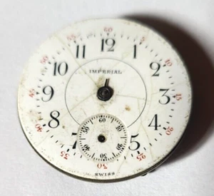 Buren Watch Co Imperial Pocket Watch Movement 7j s/n 740600 - Picture 1 of 4