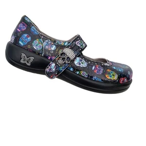 Alegria Kourtney Sugar Skull Mary Jane Comfort Shoes Womens 36 US 6-6.5 KOU-484X - Picture 1 of 10
