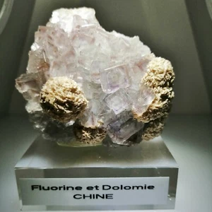 Spécimen Fluorine violette et Dolomie de Chine/198 grammes  - Picture 1 of 1