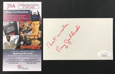 Ray Jablonski Signed 3x5 Card JSA w/COA #11 St. Louis Cardinals MLB (d. 1985)! - Image 1 of 4