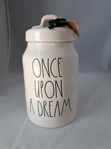 RAE DUNN DISNEY "ONCE UPON A DREAM" CANISTER DOUBLE SIDED NEW Cinderella - Picture 1 of 4