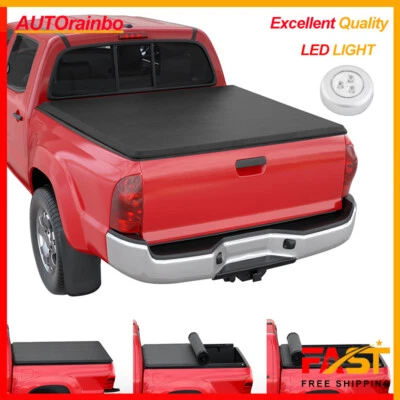 PARA TOYOTA TACOMA 2005-2015 5 FT FLEETSIDE PLATÓN CORTO CUBIERTA SUAVE ENROLLABLE Foto 1 de 4