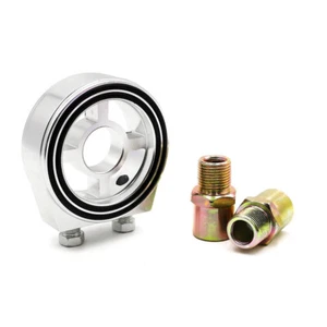 Universal Oil Filter Sandwich Plate Cooler Adapter Kit M20×1.5 and 3/4-16 Silver - Picture 1 of 5