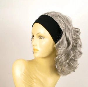 turban chimio avec bandeau elastique cheveux gris ref EMA en 51 - Imagen 1 de 8