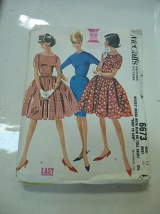 VINTAGE McCalls Printed1962 Easy Pattern 6673 Misses Dress size 12 Bust 32 - Picture 1 of 2