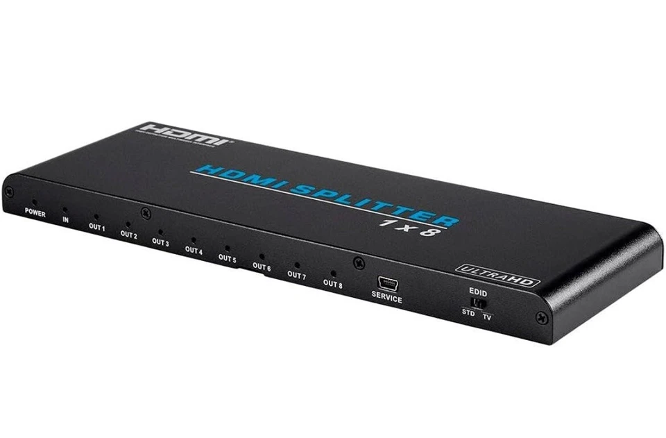 Monoprice Blackbird 4k Pro 1x8 HDMI Splitter With HDCP 2.2 and EDID Support