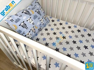 100% COTTON POPLIN FITTED SHEET & PILLOWCASE FOR COT BED 70cm X 140cm - Picture 1 of 18