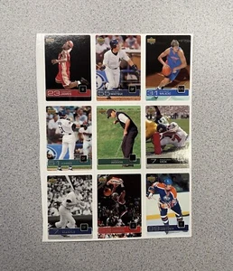 2003 Upper Deck Magazine #ud1-ud9 UNCUT SHEET LeBron James Rookie Tiger Jordan - Picture 1 of 2