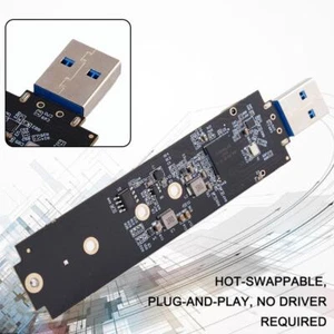 NVMe to USB Adapter, M.2 SSD to USB 3.1 Type A Card, Based Hard PCIe UK Key R6T9 - Photo 1/12