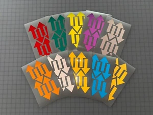 8 Flechas ELG Reflectantes 2" x 3.4" (10 Colores Diferentes) Pegatina Bicicleta Carga - Imagen 1 de 12