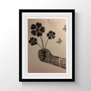 Give Love & Peace, Signed Print By Jesse James Urban Contemporary Pop Art - Picture 1 of 6