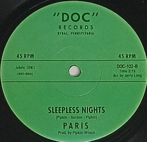 SOUL 45 RE-ISSUE Paris - Sandy Wynns SLEEPLESS NIGHTS - TOUCH OF VENUS 2019 NM - Picture 1 of 4