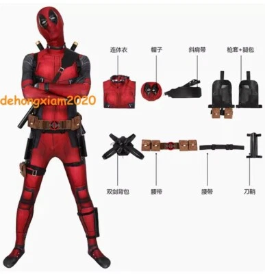 Anime Deadpool Cos Mono Disfraz Adulto Body Juegos con disfraces Conjunto Traje Halloween Foto 1 de 4
