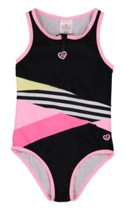 Skechers Girls Black & Pink One-Piece SwimsuitSize 4 5 6 6X - Picture 1 of 1