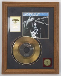 Elvis Presley Don't Be Cruel 24k Gold Plated Record, Framed, - Picture 1 of 3