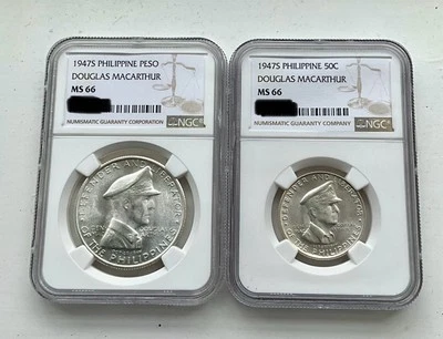 1947 Philippines Douglas MacArthur Coin Set * High Grade MS66* - Image 1 of 4