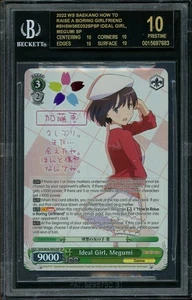 2022 Weiss Schwarz Saekano Ideal Girl, Megumi SP BGS 10 BLACK LABEL - Picture 1 of 2